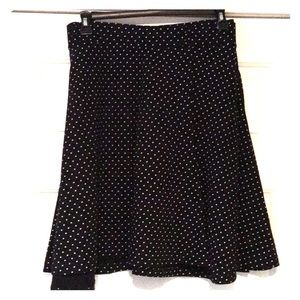 Torrid black with white polka dots skater skirt 4